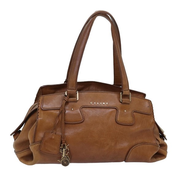 CELINE Shoulder Bag Leather Brown Auth yk12798 - Picture 1 of 16